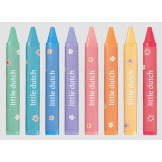 KREDKI WOSKOWE zestaw 8 kolorów Rosa & Friends Little Dutch 2+