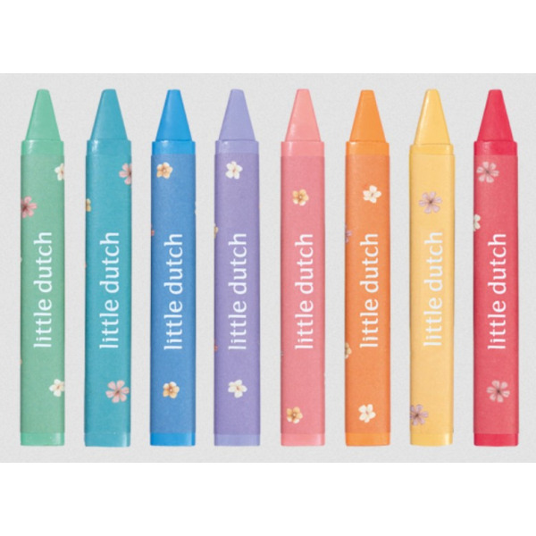 KREDKI WOSKOWE zestaw 8 kolorów Rosa & Friends Little Dutch 2+