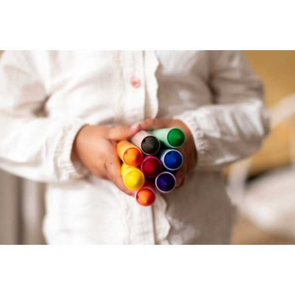 GRUBE MARKERY zestaw 8 kolorów Rosa & Friends Little Dutch 2+