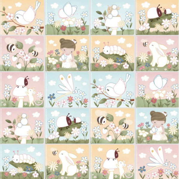 KOLOROWANKA zeszyt kreatywny z kredkami ołówkowymi Rosa & Friends Little Dutch 3+