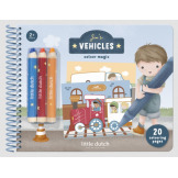 KOLOROWANKA zeszyt kreatywny z kredkami ołówkowymi Jim & Friends Little Dutch 3+