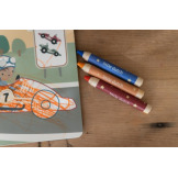 KOLOROWANKA zeszyt kreatywny z kredkami ołówkowymi Jim & Friends Little Dutch 3+