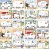 KOLOROWANKA zeszyt kreatywny z kredkami ołówkowymi Jim & Friends Little Dutch 3+