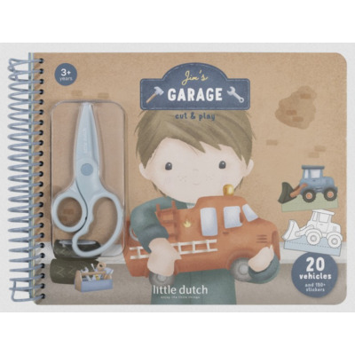 ZESZYT kreatywne wycinanki  z nożyczkami Jim & Friends Little Dutch 3+