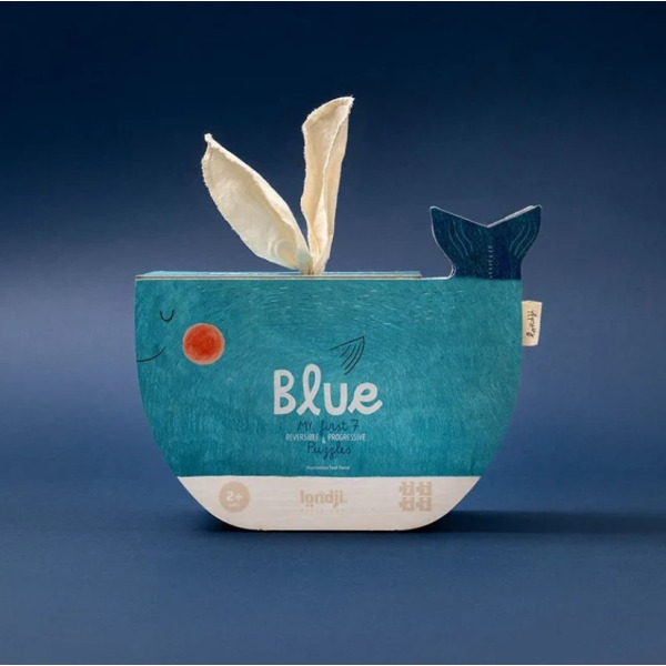 MORSKIE ZWIERZĘTA tekturowe puzzle progresywne Blue Londji 2+