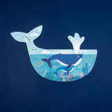 MORSKIE ZWIERZĘTA tekturowe puzzle progresywne Blue Londji 2+