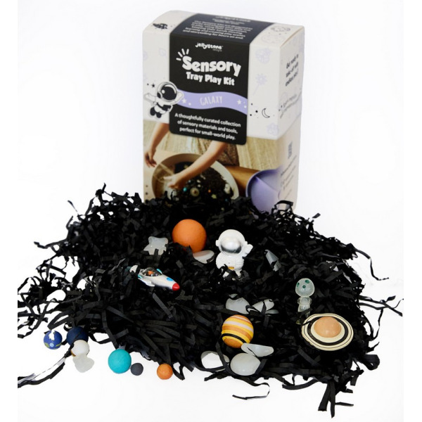 GALAKTYKA wkład do tacki sensorycznej Play Tray silikonowe elementy do zabaw sensorycznych Jellystone 3+