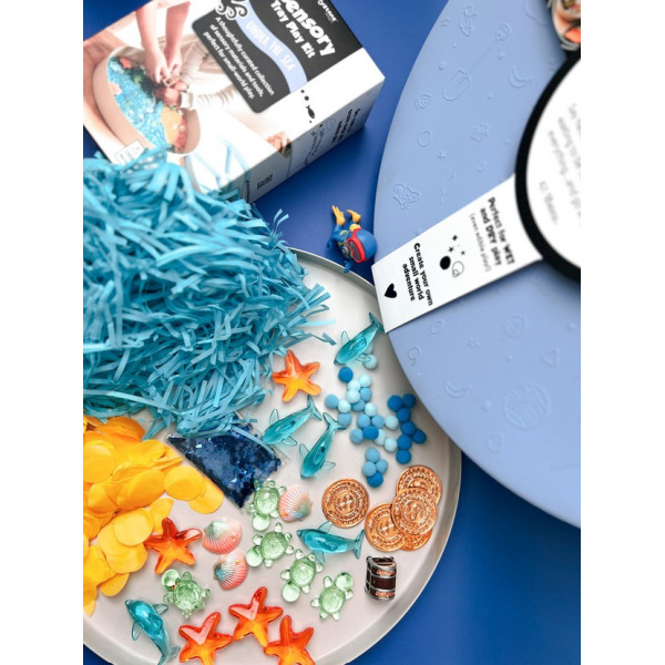 PODWODNY ŚWIAT wkład do tacki sensorycznej Play Tray silikonowe elementy do zabaw sensorycznych Jellystone 3+