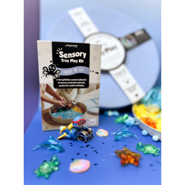 PODWODNY ŚWIAT wkład do tacki sensorycznej Play Tray silikonowe elementy do zabaw sensorycznych Jellystone 3+