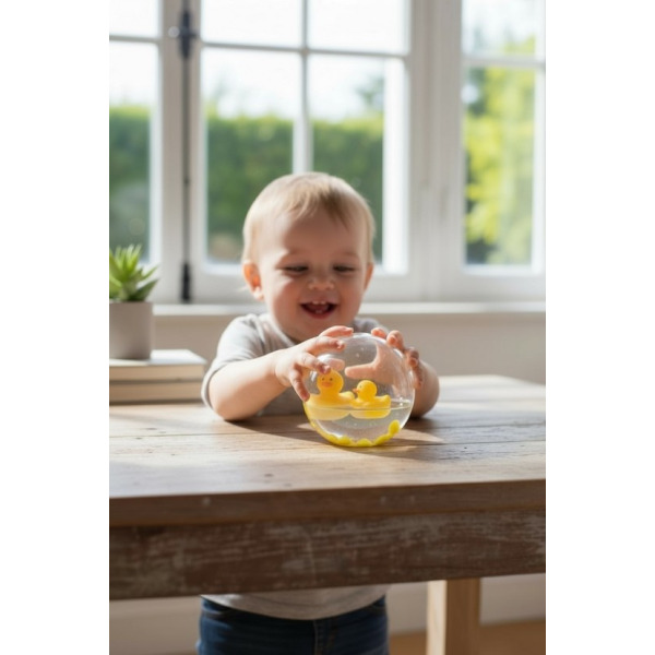 KACZUSZKA kula sensoryczna do zabawy w kąpieli Happy Bubbles Petit Boum 1+