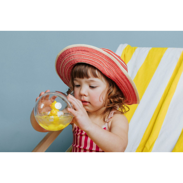 KACZUSZKA kula sensoryczna do zabawy w kąpieli Happy Bubbles Petit Boum 1+