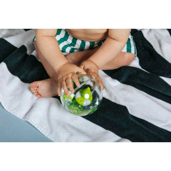 ŻABA kula sensoryczna do zabawy w kąpieli Happy Bubbles Petit Boum 1+