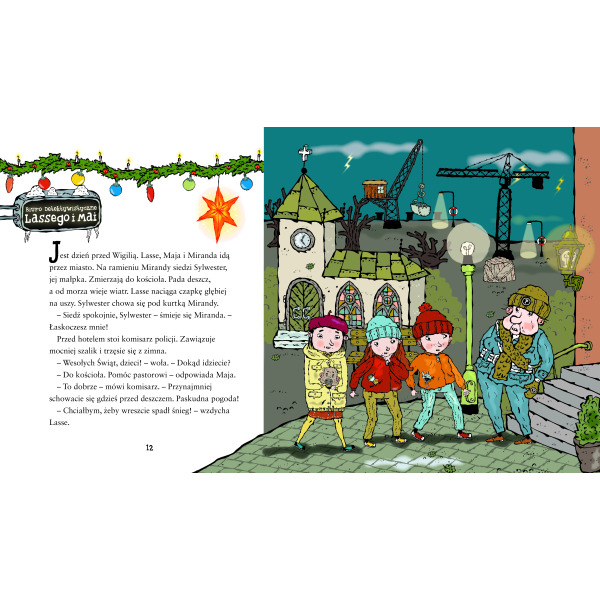 ŚWIĘTA W VALLEBY. SZOPKA W KOŚCIELE  Biuro Detektywistyczne Lassego i Mai. Tom 3 książka Martin Widmark wyd. Zakamarki