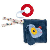 PIESEK JULES mini-książeczka wielofunkcyjna z szeleszczącą folią i gryzakiem Lilliputiens 6m+