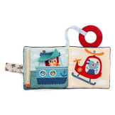 PIESEK JULES mini-książeczka wielofunkcyjna z szeleszczącą folią i gryzakiem Lilliputiens 6m+