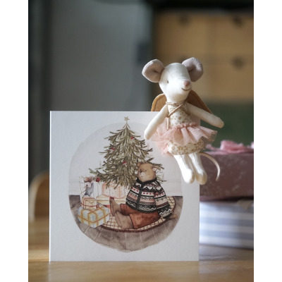 ŚWIĄTECZNY MIŚ kartka świąteczna okolicznościowa na Boże Narodzenie Hi Little