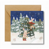 CHOINKA kartka świąteczna okolicznościowa na Boże Narodzenie Hi Little