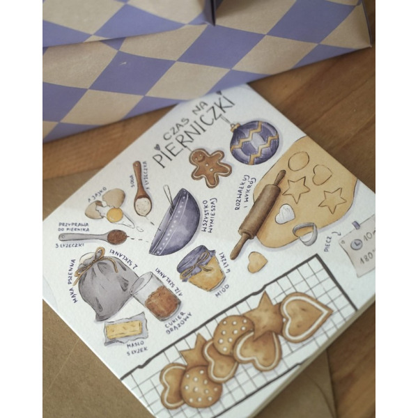 CZAS NA PIERNICZKI kartka świąteczna okolicznościowa na Boże Narodzenie Hi Little