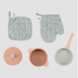 KREMOWA KUCHNIA drewniana z akcesoriami edycja limitowana zabawa w dom, kuchnię i gotowanie limitowana FSC Little Dutch 3+