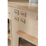 KREMOWA KUCHNIA drewniana z akcesoriami edycja limitowana zabawa w dom, kuchnię i gotowanie limitowana FSC Little Dutch 3+