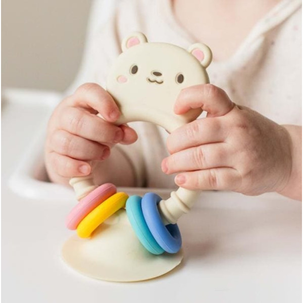 MIŚ silikonowy gryzak na przyssawce dla niemowlaka Tiger Tribe 0+