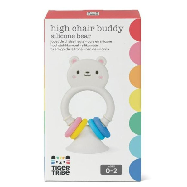 MIŚ silikonowy gryzak na przyssawce dla niemowlaka Tiger Tribe 0+