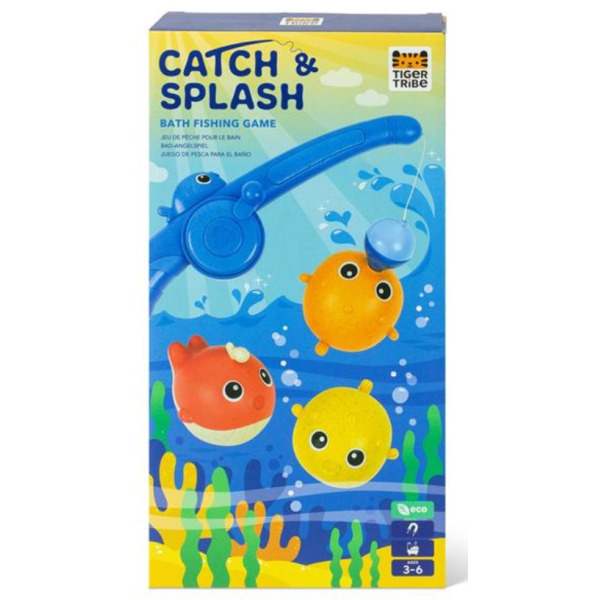 WESOŁY POŁÓW łowienie rybek wędkarstwo zabawka do kąpieli z wędką Tiger Tribe 2+