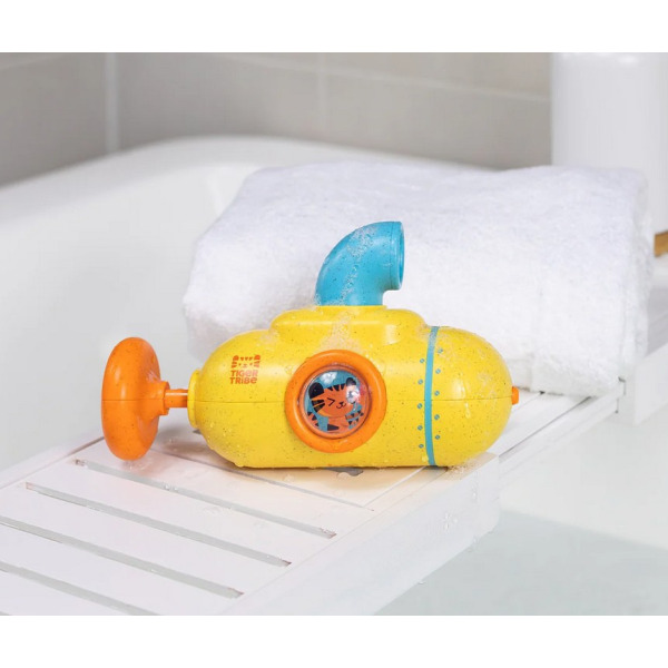 ŁÓDŹ PODWODNA sikawka zabawka do kąpieli Yellow Submarine Tiger Tribe 2+