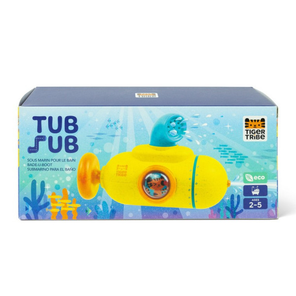 ŁÓDŹ PODWODNA sikawka zabawka do kąpieli Yellow Submarine Tiger Tribe 2+