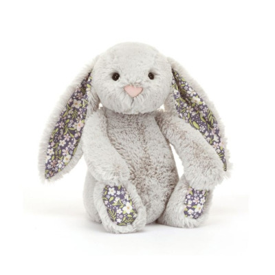 KRÓLICZEK srebrna przytulanka z kwiecistymi uszami Blossom Bloom Bunny 31 cm Jellycat 0+