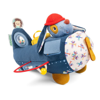 PIESEK JULES samolot przytulanka aktywizująca Lilliputiens 9m+