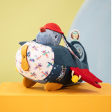 PIESEK JULES samolot przytulanka aktywizująca Lilliputiens 9m+