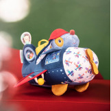 PIESEK JULES samolot przytulanka aktywizująca Lilliputiens 9m+