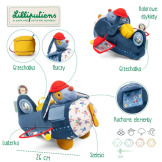 PIESEK JULES samolot przytulanka aktywizująca Lilliputiens 9m+