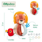 LEW JACK materiałowa grzechotka z uchwytami Lilliputiens 6m+