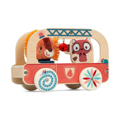 LEW JACK drewniany wózek do ciągnięcia Wóz strażacki Lilliputiens 12 m+