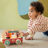 LEW JACK drewniany wózek do ciągnięcia Wóz strażacki Lilliputiens 12 m+