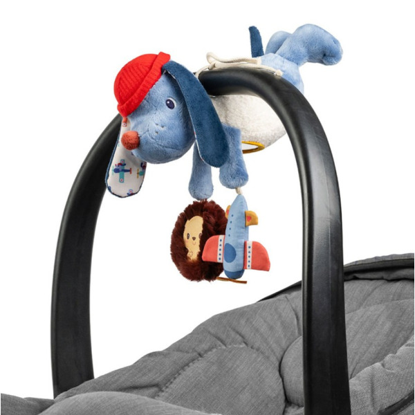 PIESEK JULES wielofunkcyjna przytulanka do zawieszenia Lilliputiens 3m+