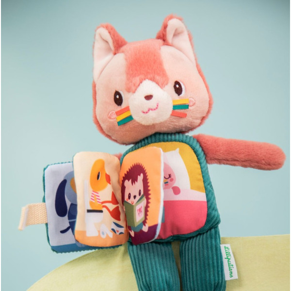 KOTKA JEANNE przytulanka aktywizująca z książeczką Lilliputiens 6m+