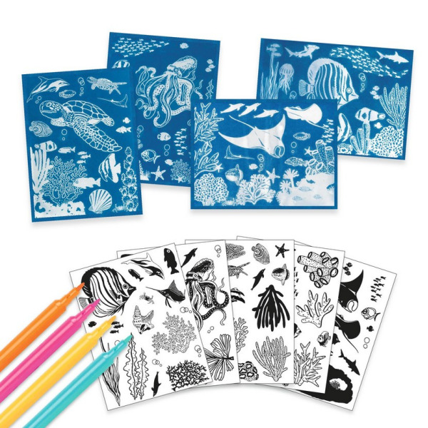 OCEAN zestaw kreatywny cyjanotypia Djeco 7+