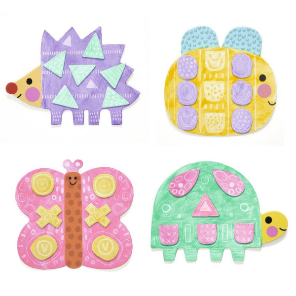 ZWIERZĄTKA malowanie palcami zestaw artystyczny Djeco 18m+