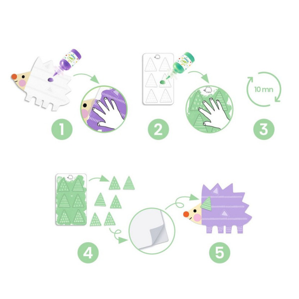 ZWIERZĄTKA malowanie palcami zestaw artystyczny Djeco 18m+