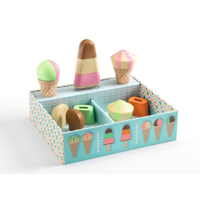 LINA & LINO mała lodziarnia z akcesoriami zabawa w kawiarnię Djeco 3+