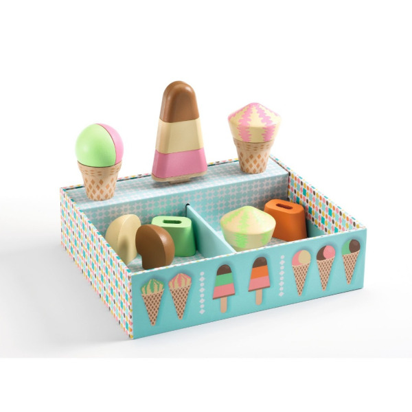 LINA & LINO mała lodziarnia z akcesoriami zabawa w kawiarnię Djeco 3+