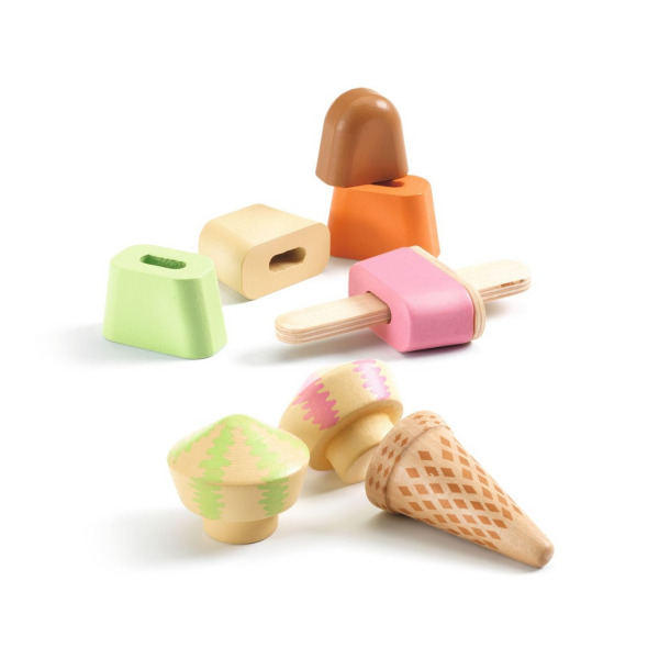 LINA & LINO mała lodziarnia z akcesoriami zabawa w kawiarnię Djeco 3+