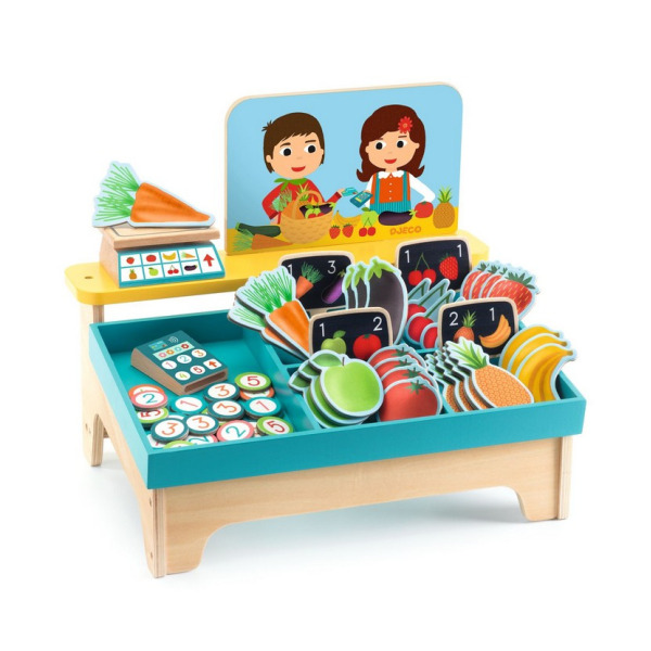 LEA & MILO mały market z akcesoriami zabawa w sklep Djeco  4+