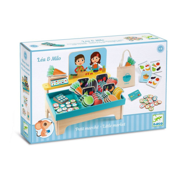 LEA & MILO mały market z akcesoriami zabawa w sklep Djeco  4+