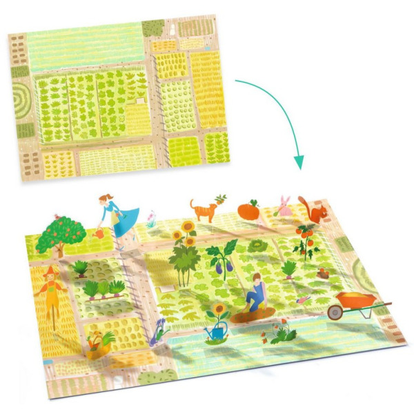 FARMA  naklejki wielokrotnego użytku 3D Djeco 3+