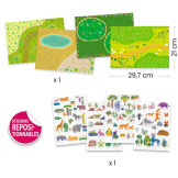 ZWIERZĘTA naklejki wielokrotnego użytku 3D Djeco 3+