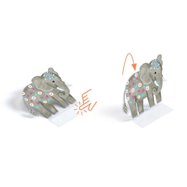 ZWIERZĘTA naklejki wielokrotnego użytku 3D Djeco 3+